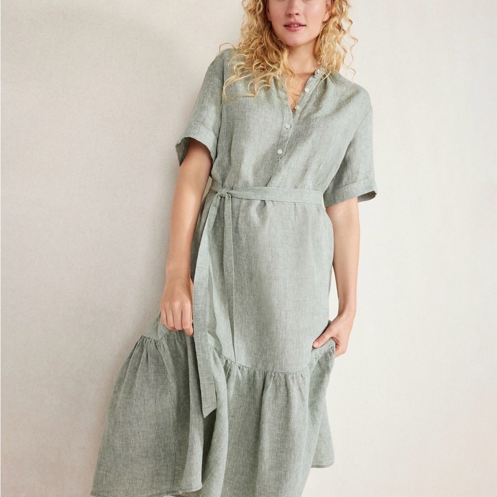 Haven Well Within Green Linen Dress